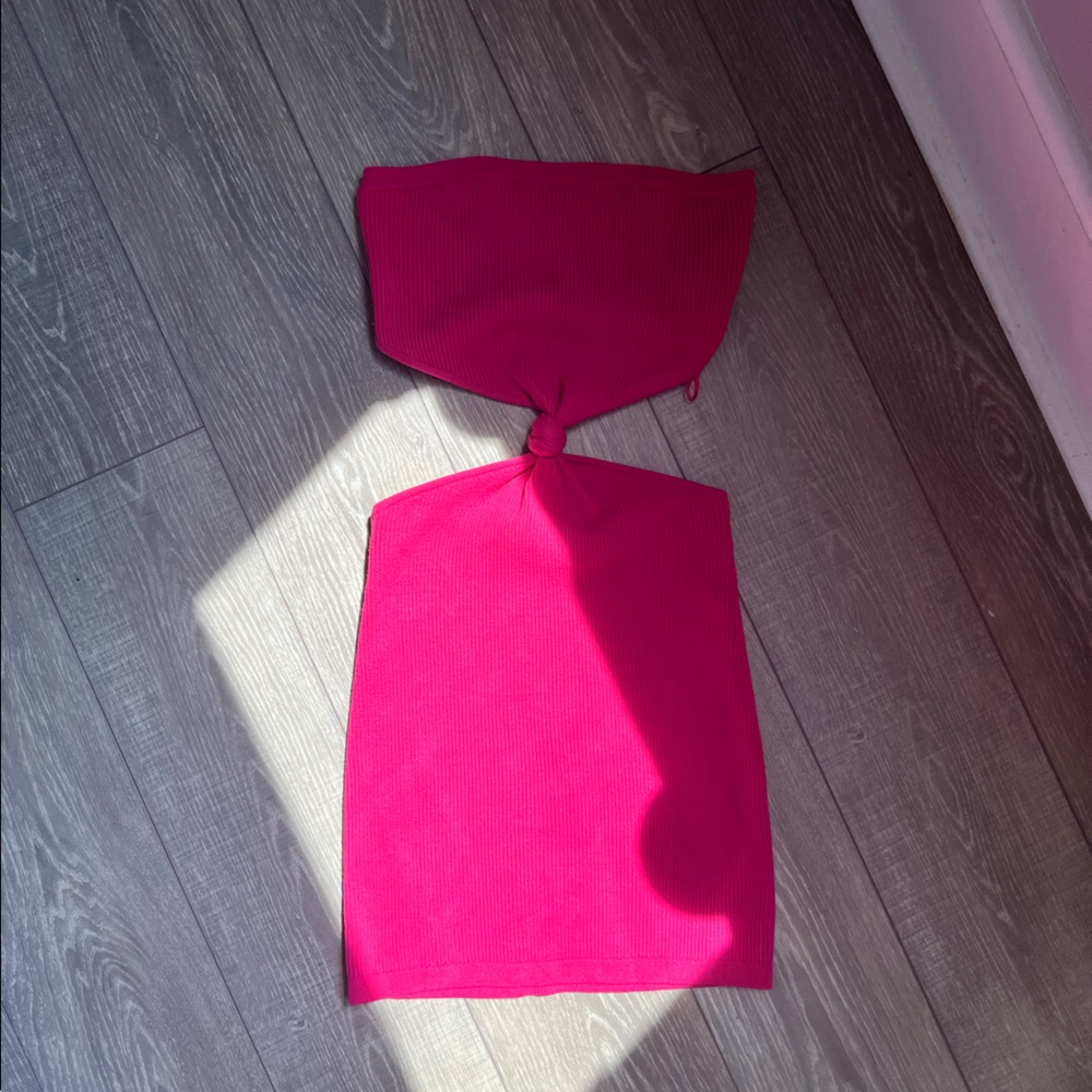 Pink mini dress
